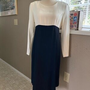 Dividends black & cream maternity dress, Sz. S